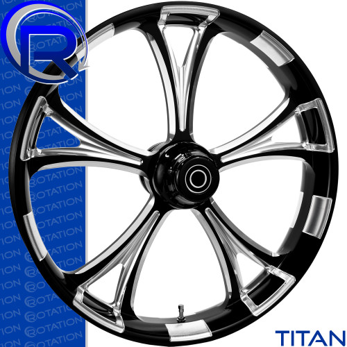 Rotation Titan Darkside Custom Motorcycle Wheel