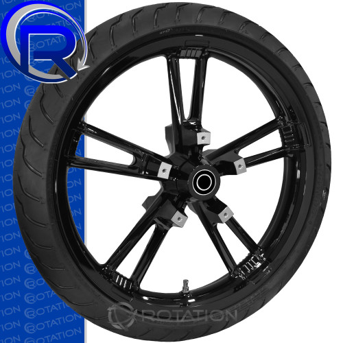 Reinforcer Black Custom Motorcycle Wheel