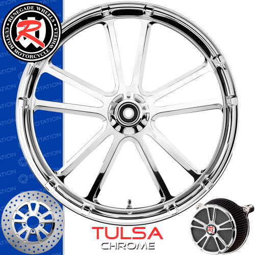 Renegade Wheels Tulsa Chrome Custom Motorcycle Wheel