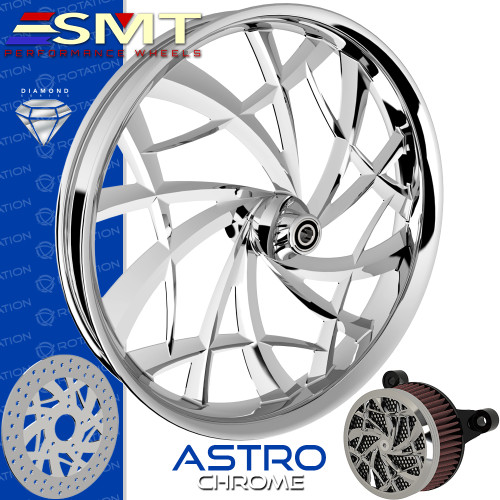 SMT Machining  Astro Chrome Custom Motorcycle Wheel SMT Machining  Astro Chrome Custom Motorcycle Wheel