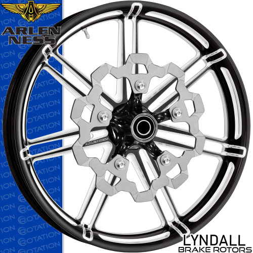 Arlen Ness 7 Valve Black Harley Wheel | rotationwheels.com