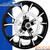 Coastal Moto Largo Black Cut Custom Motorcycle Wheel With OEM Style Rotors