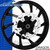 Coastal Moto Hurricane Black Custom Motorcycle Wheel with Dragon Rotors