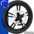 Reinforcer Black Custom Motorcycle Wheel with Dragon Brake Rotors