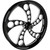 SMT Machining  Silencer Black Cut Custom Motorcycle Wheel