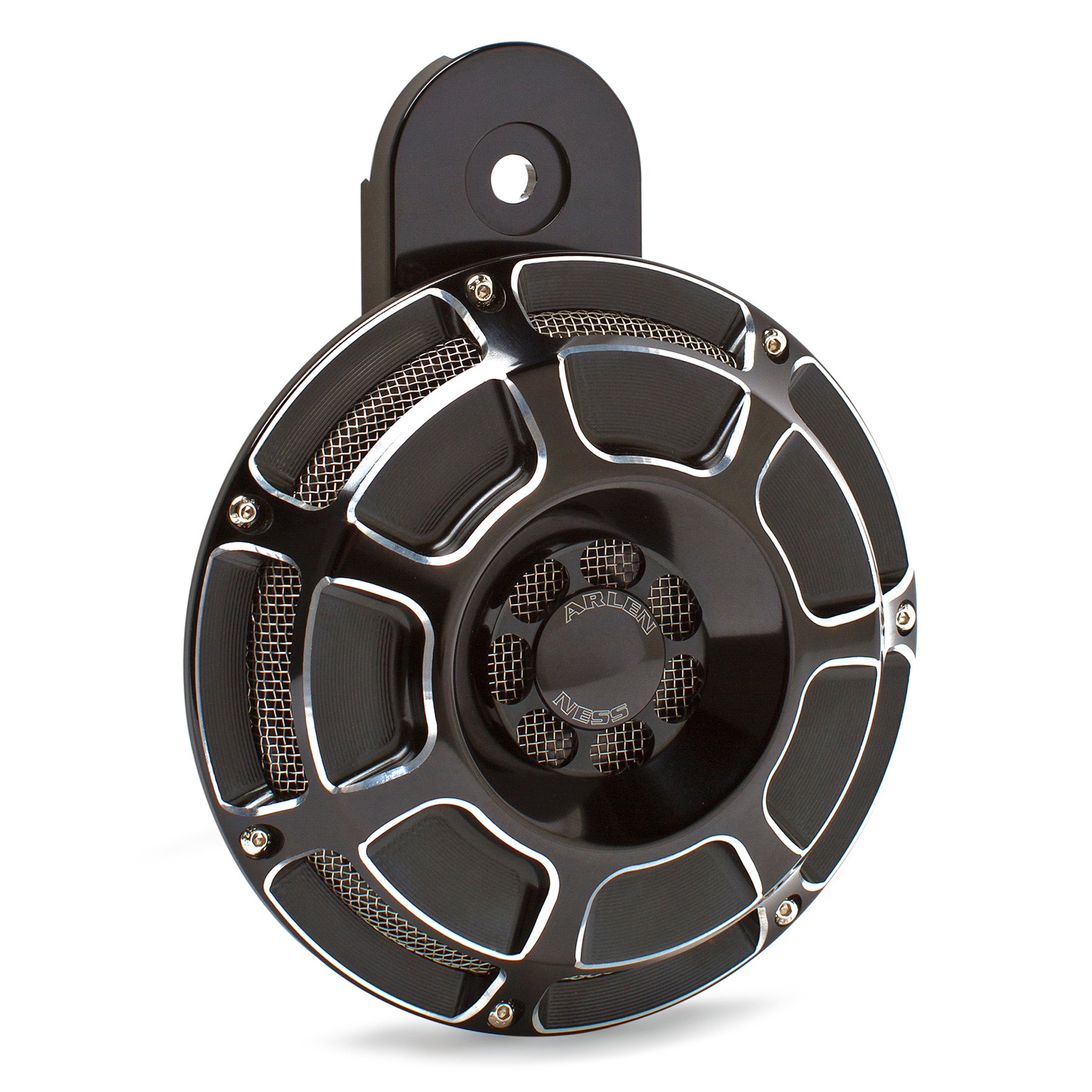 Arlen Ness Beveled Billet Horn Kit Black