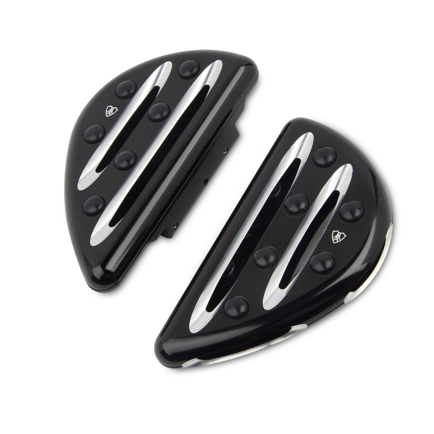 Arlen Ness Deep Cut Passenger Floorboards Black - Floorboard Mounting