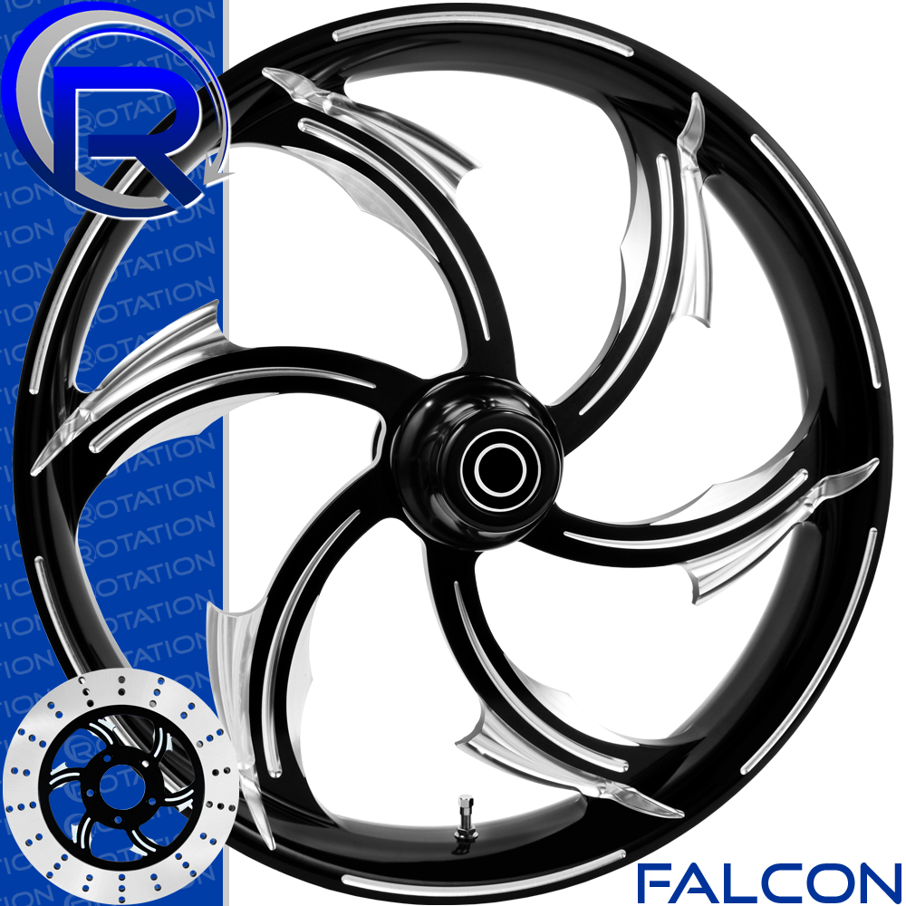 Rotation Falcon DarkSide Softail Dyna VRod Sportster Wheel