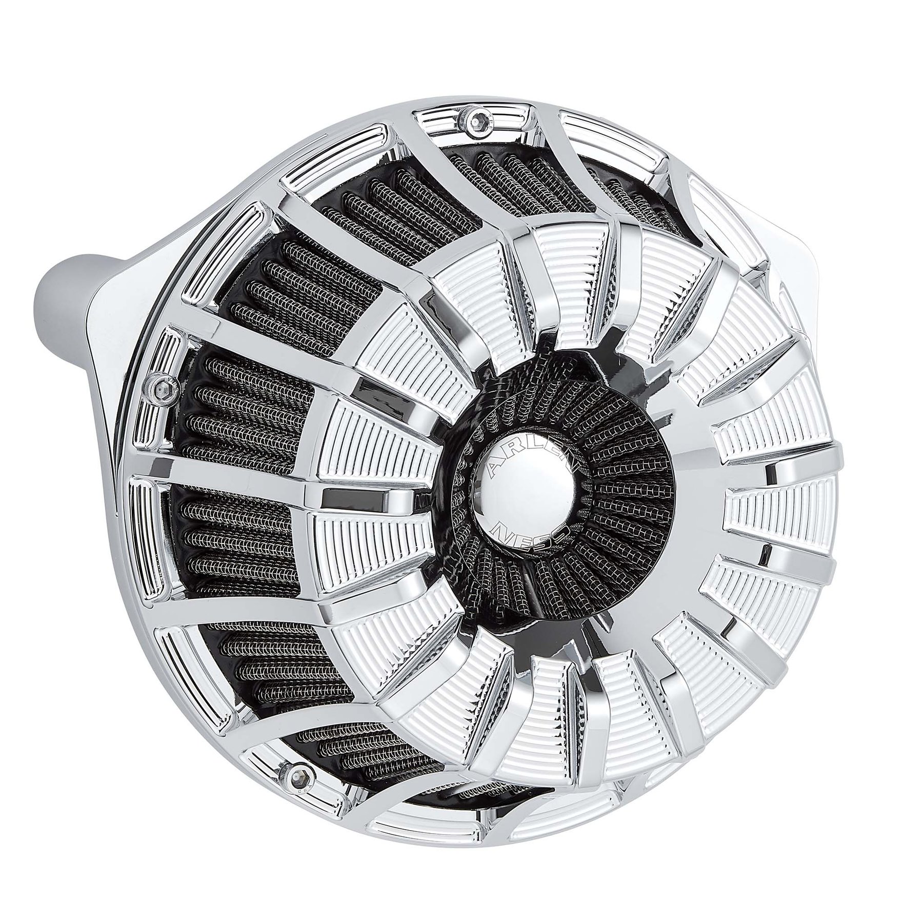 Arlen Ness 15-Spoke Inverted Air Cleaner Chrome