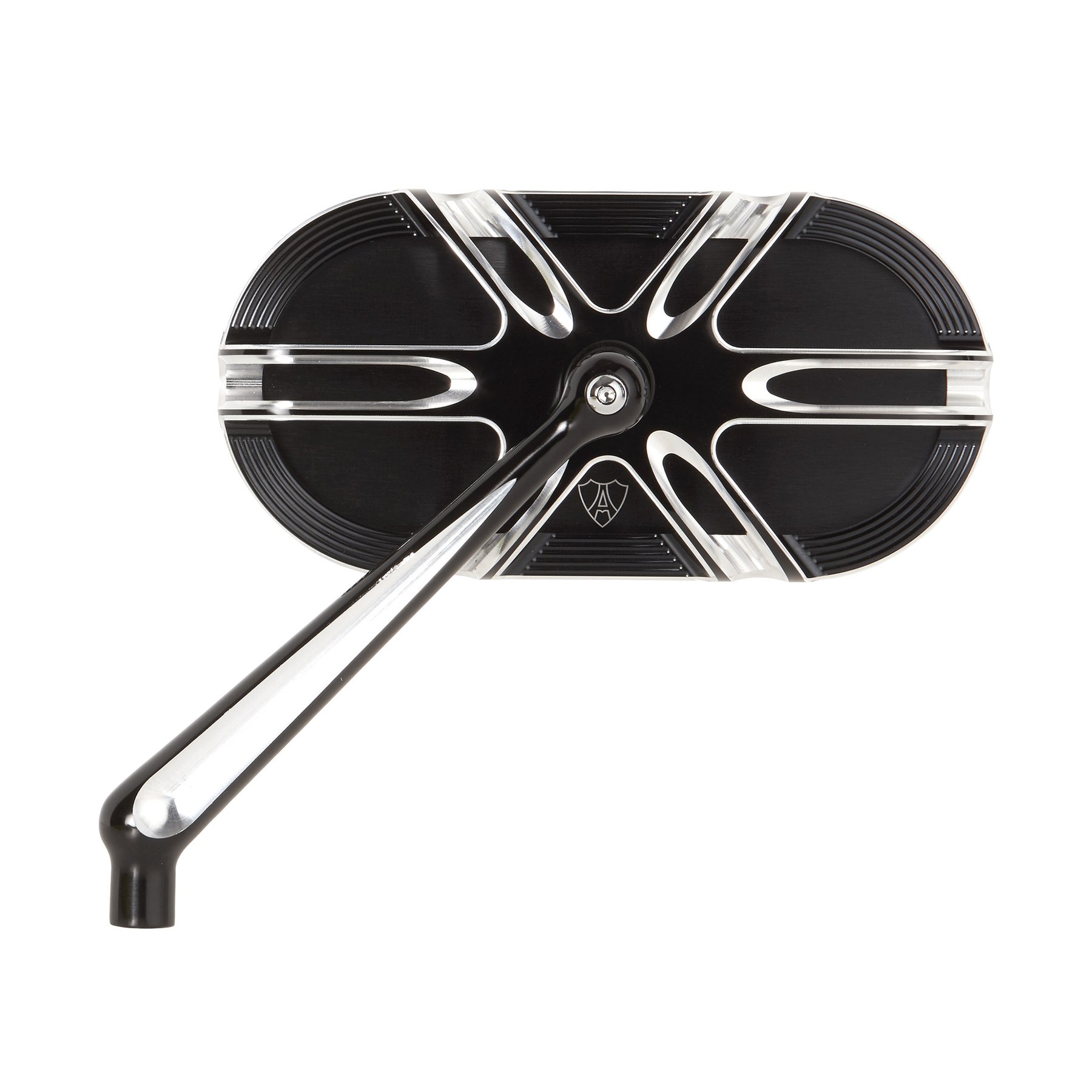 Arlen Ness Deep Cut Forged Mirror Black Harley | rotationwheels.com