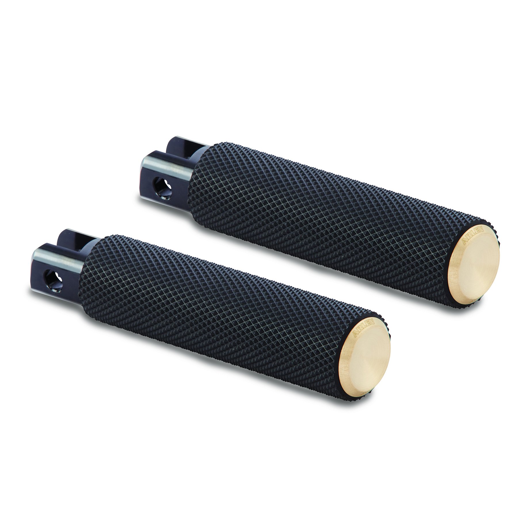 Arlen Ness Knurled Fusion Footpegs Brass