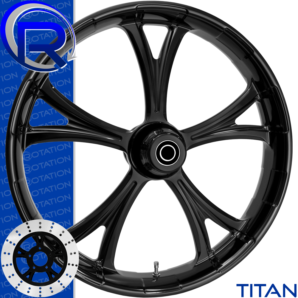 Rotation Titan Gloss Black Metric Cruiser Wheel