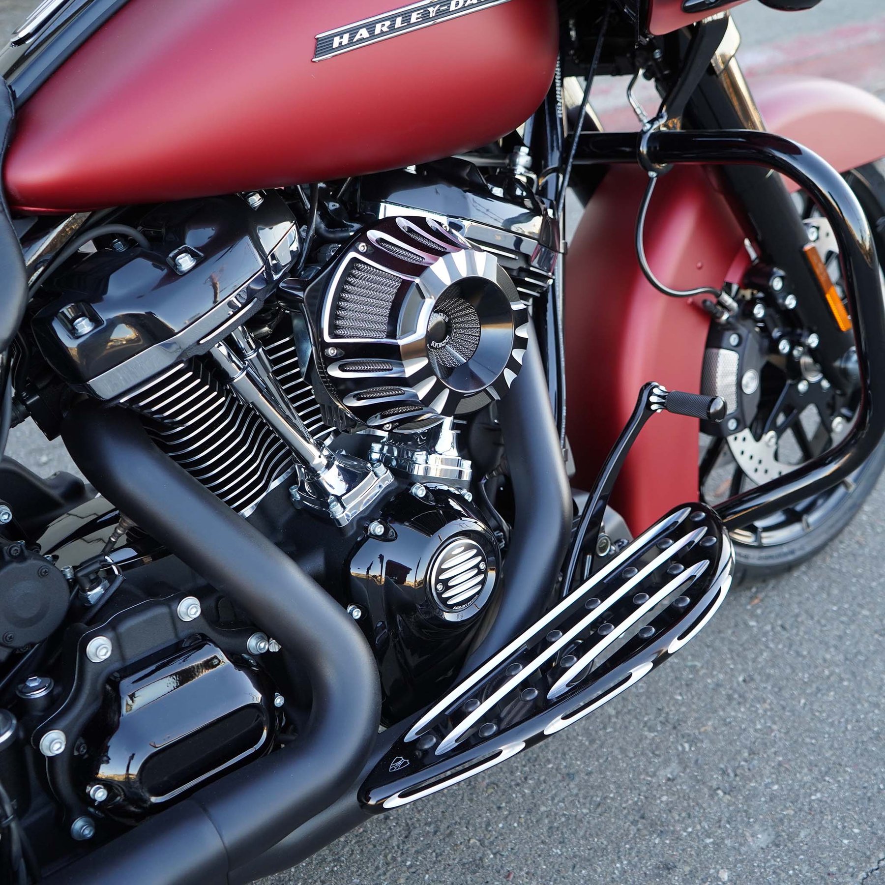 ARLEN NESS 81-004 Deep Cut TCケーブル用 アレンネス Arlen Ness Deep Cut Inverted Air Cleaner Contrast Harley