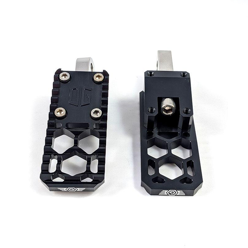 Original Garage Moto Bagger Honeycomp V3 Mini Foot Pegs Black
