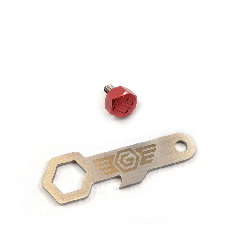 Original Garage Moto Hex Seat Screw Red
