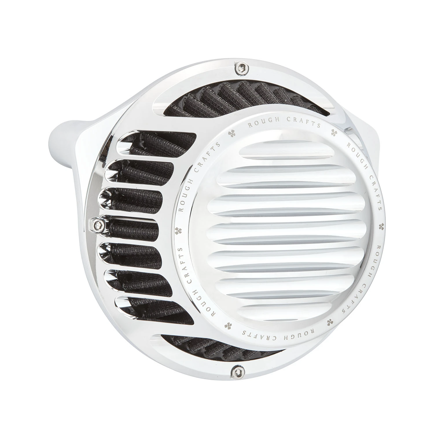 Arlen Ness Rough Crafts Round Air Cleaner Chrome