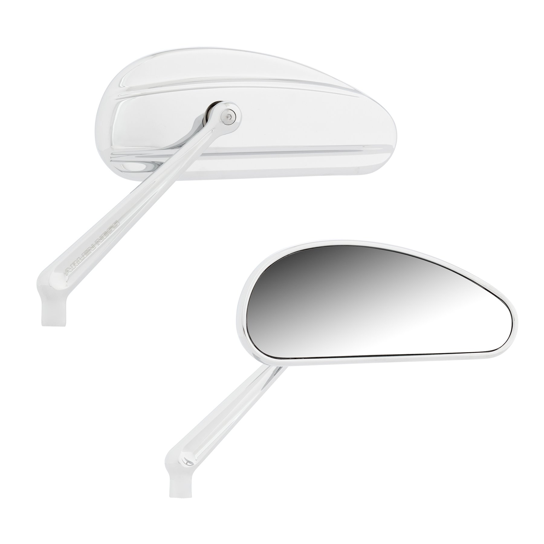 Arlen Ness Downdraft Forged Mirrors Chrome Harley | rotationwheels.com