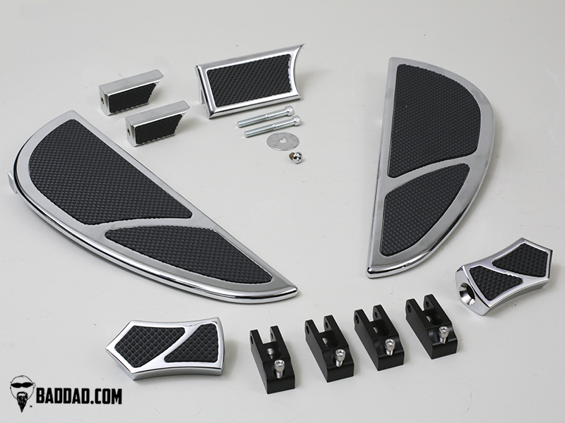 Bad Dad Floorboard Kit 905 Chrome Harley | rotationwheels.com