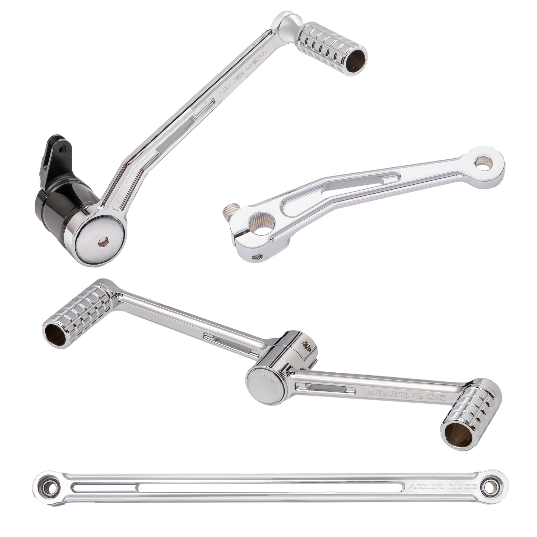 Arlen Ness Speedliner Heel/Toe Foot Control Kit Chrome