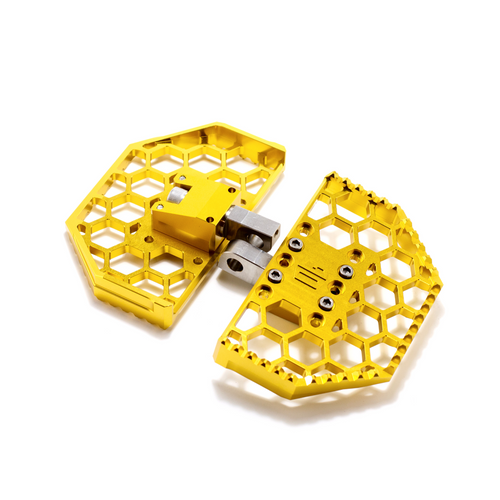 Original Garage Moto Bagger Honeycomp v3 Mini Floorboards Gold