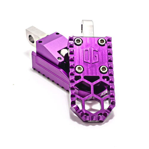 Original Garage OG Moto Honeycomp V3 Mini Foot Pegs Purple