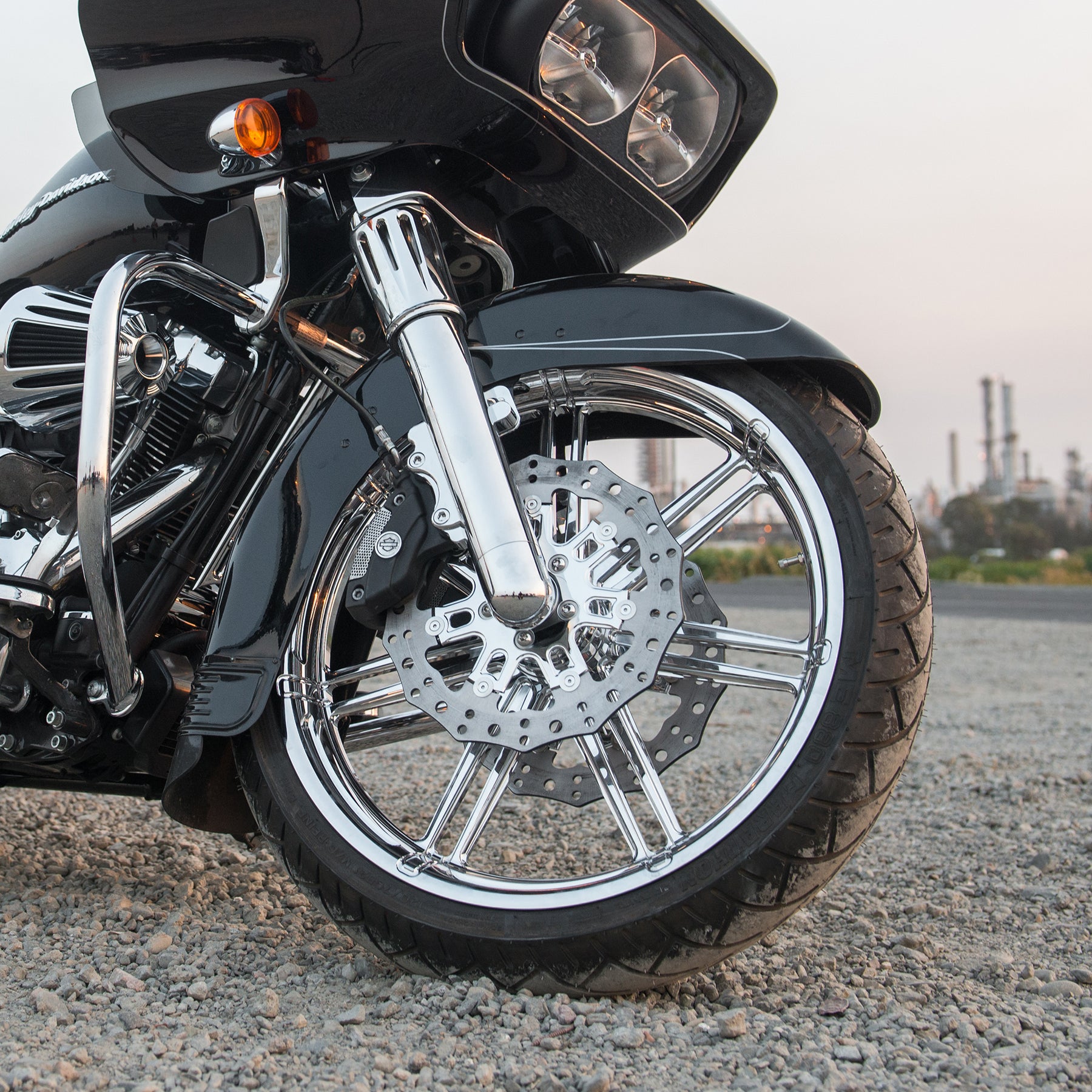 Arlen Ness 11.8" 7 Valve Brake Rotor FLT Hub Mount Chrome