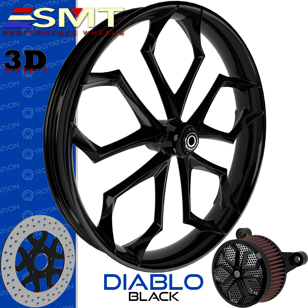 SMT Machining Diablo 3D Gloss Black Custom Wheel