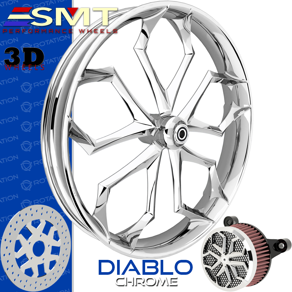 SMT Machining Diablo 3D Chrome Custom Wheel