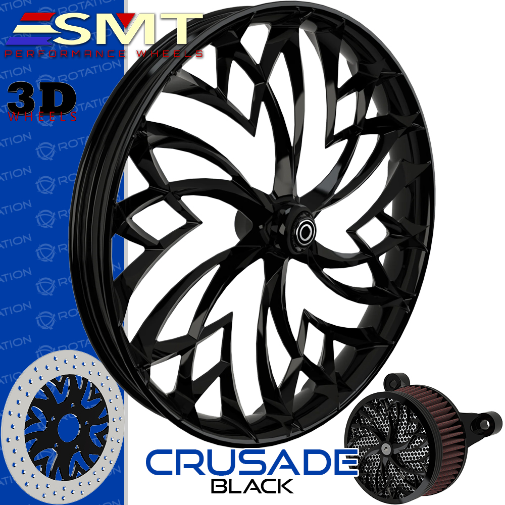 SMT Machining Crusade 3D Gloss Black Custom Wheel