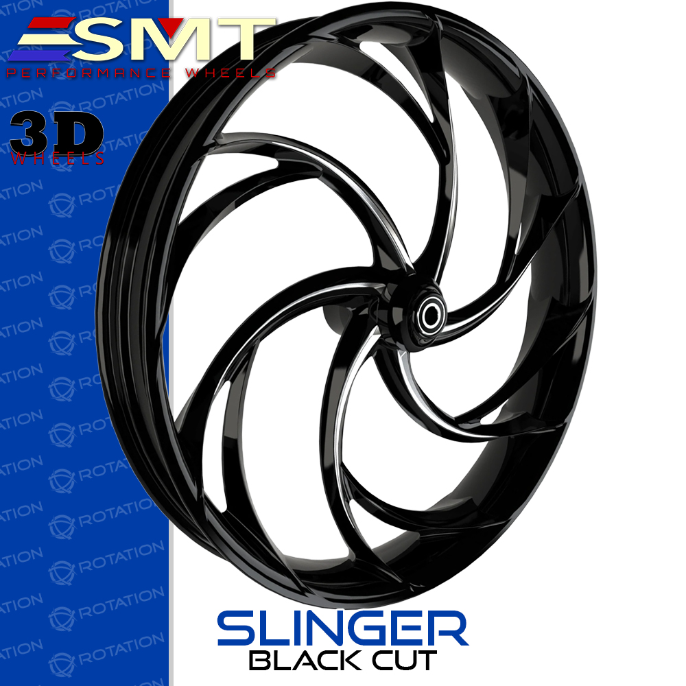 SMT Machining Slinger 3D Black Cut Custom Wheel