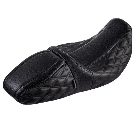 Advanblack Custom Raptor Seat with Diamond Stitching and Ostrich Leather 09-23 Harley Touring
