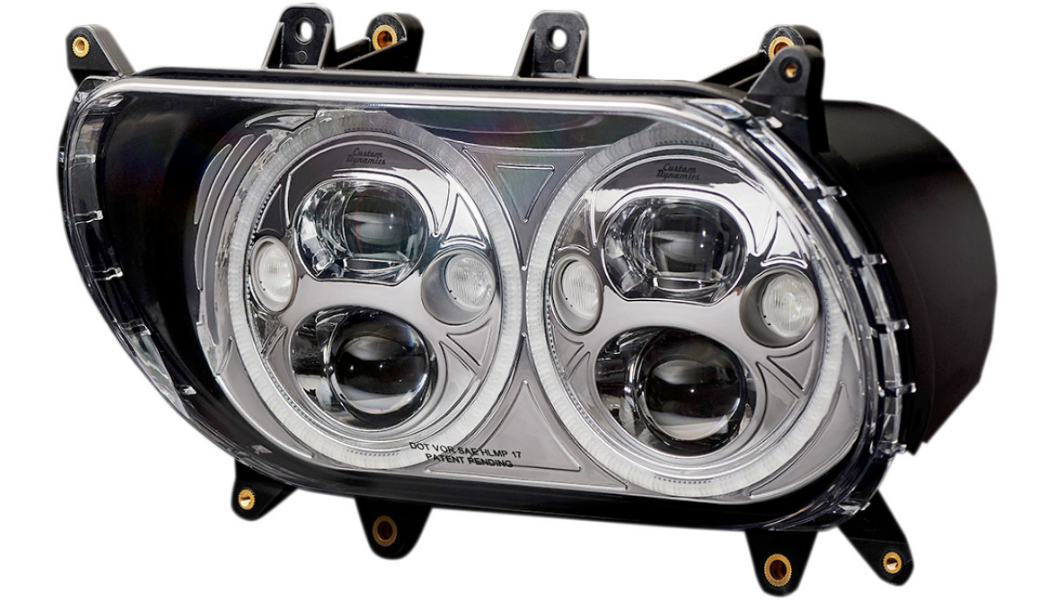 Custom Dynamics TruBeam LED Headlight Chrome for 2015+ Road Glides