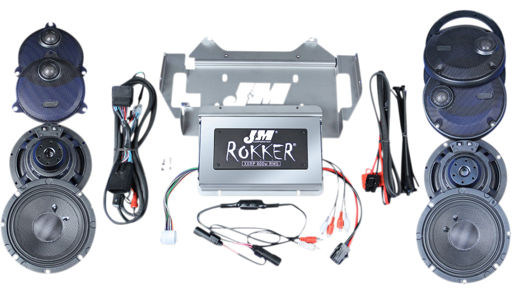 J&M Rokker XXR Extreme Audio Install Kit 2014-2023 Electra/Ultra Glides