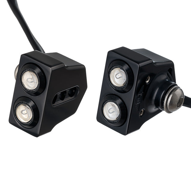 Joker Machine Dual LED Black Rat Eye Turn Signals Side Mount