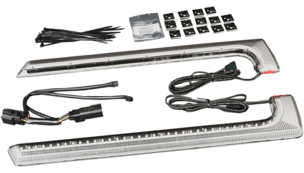 Ciro Stock Saddlebag Bottom Machete Lights 2014-2023 Harley Touring