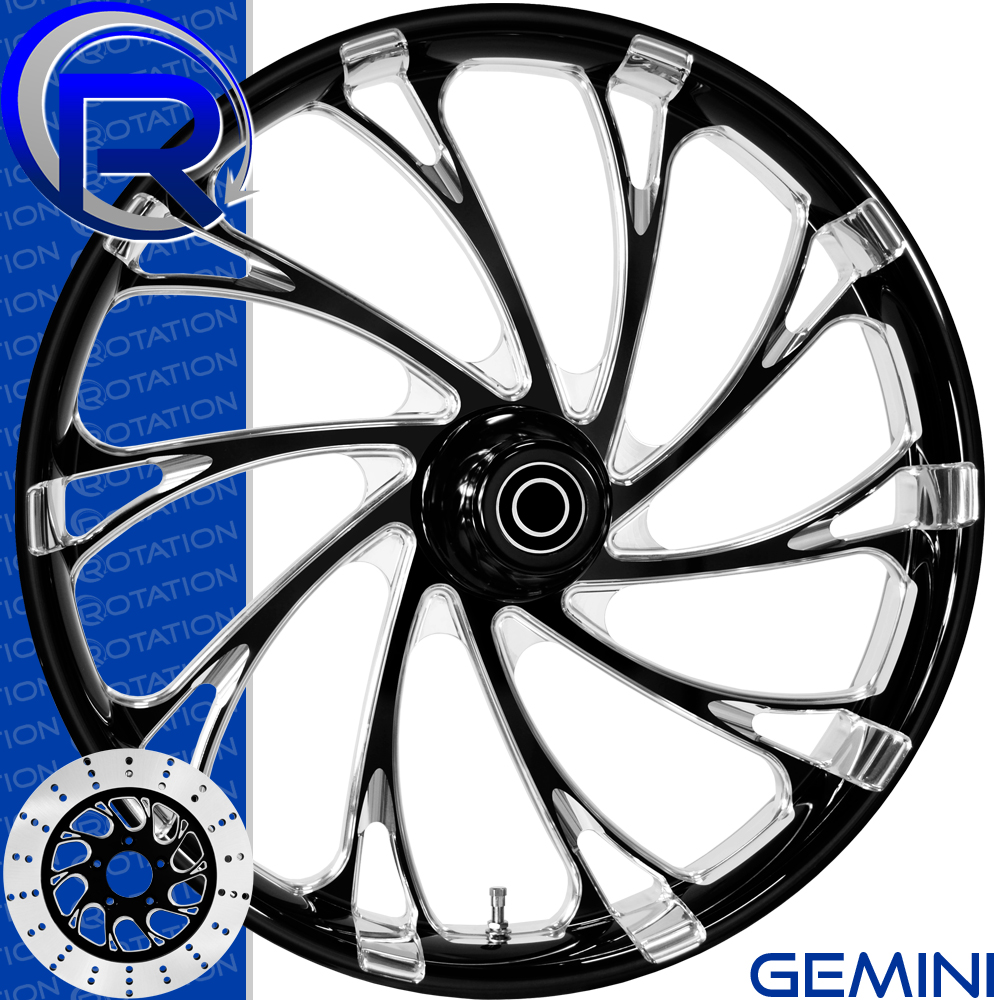 Rotation Gemini DarkSide Softail Dyna VRod Sportster Wheel
