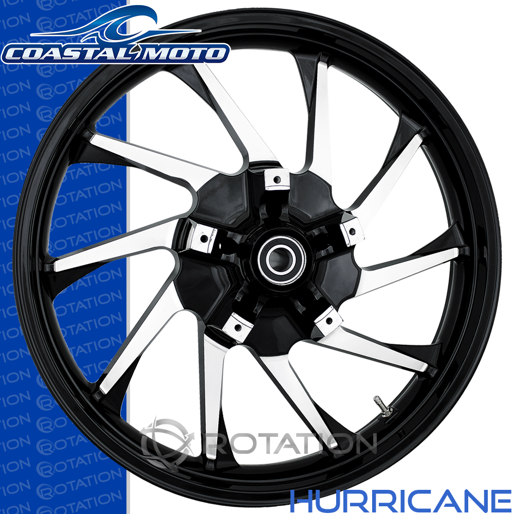 Coastal Moto Hurricane 3D Black Cut Trike Wheel & Tire Package