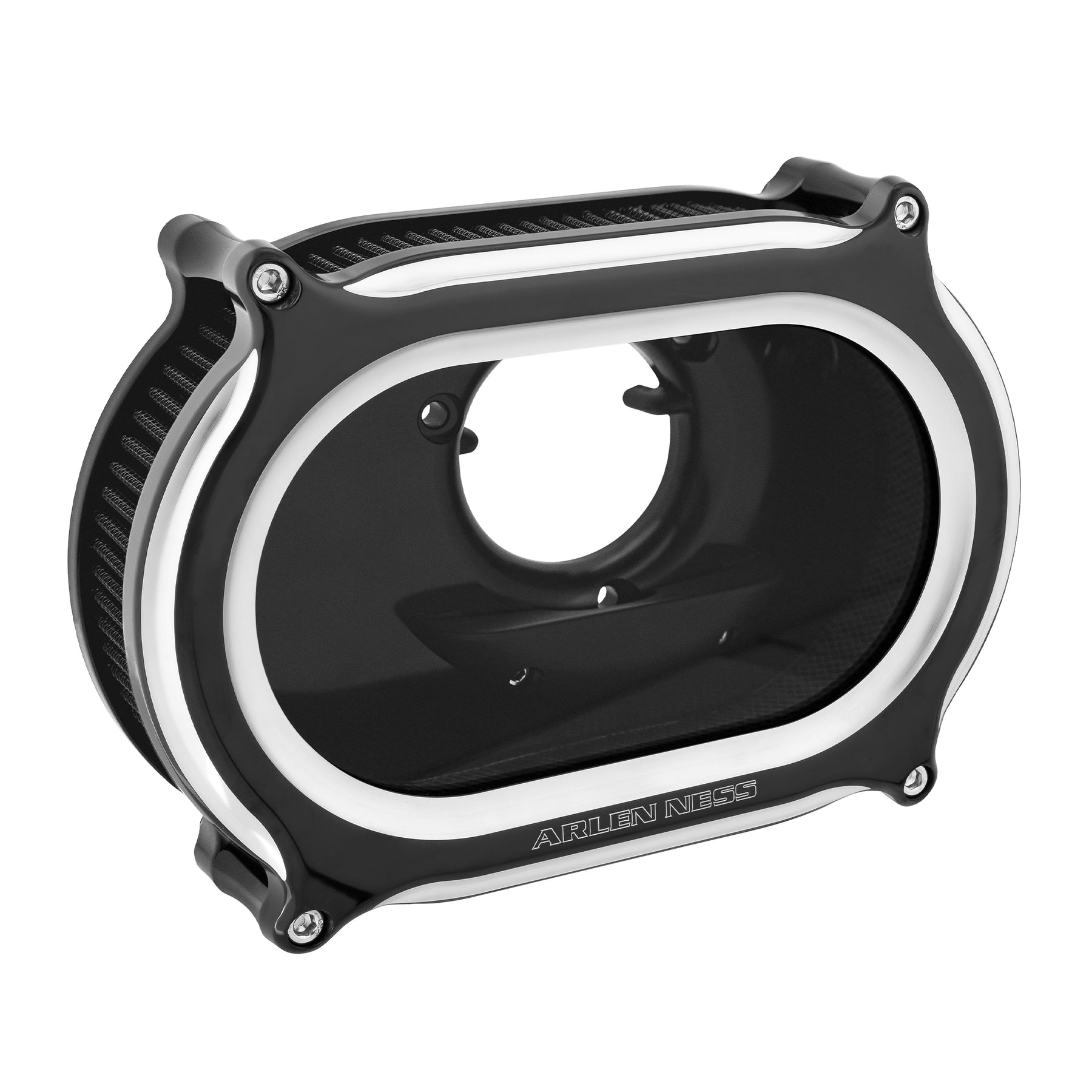 Arlen Ness Method Oval Air Cleaner Black Cut