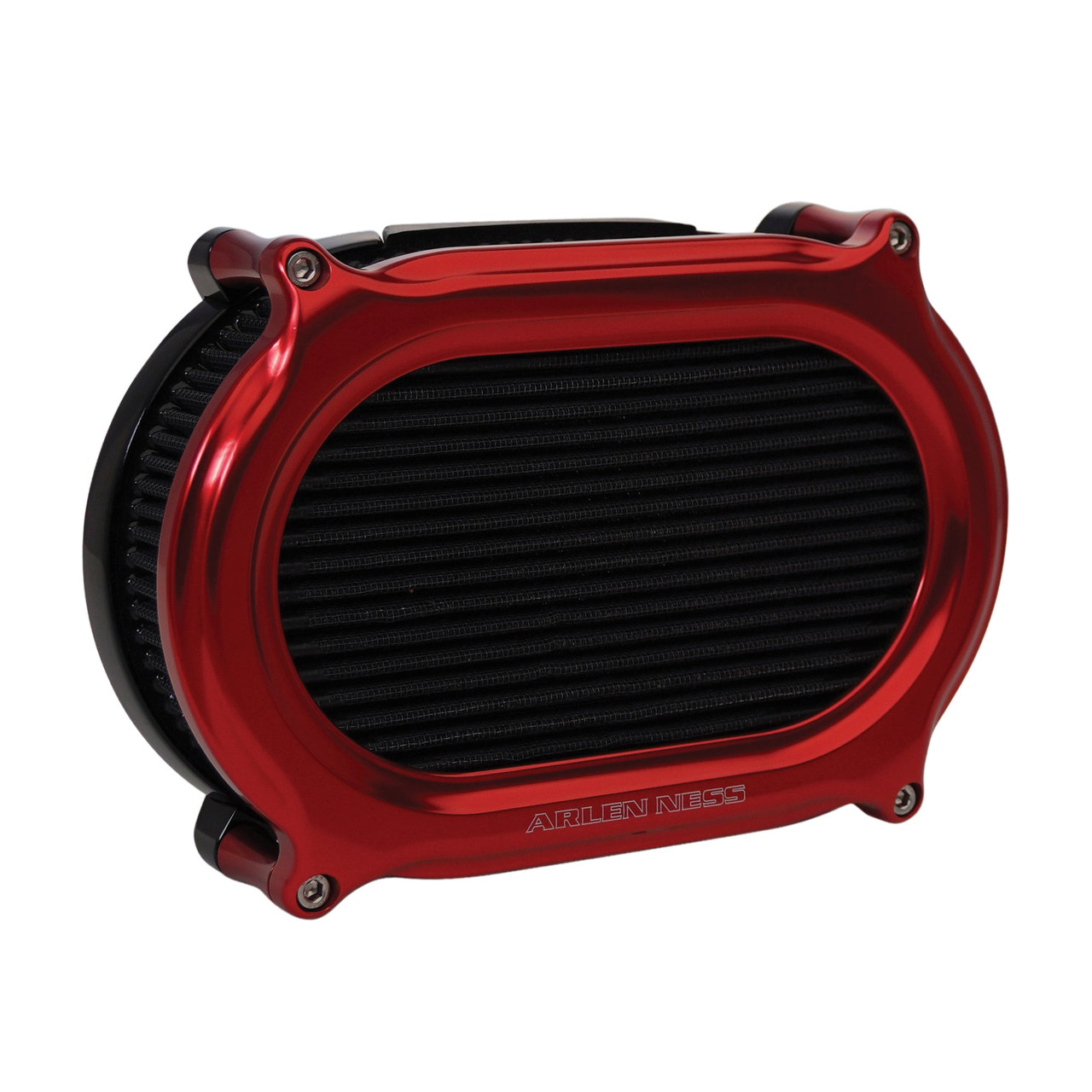 Arlen Ness Oval Stage 2 Air Cleaner Complete Kit Red