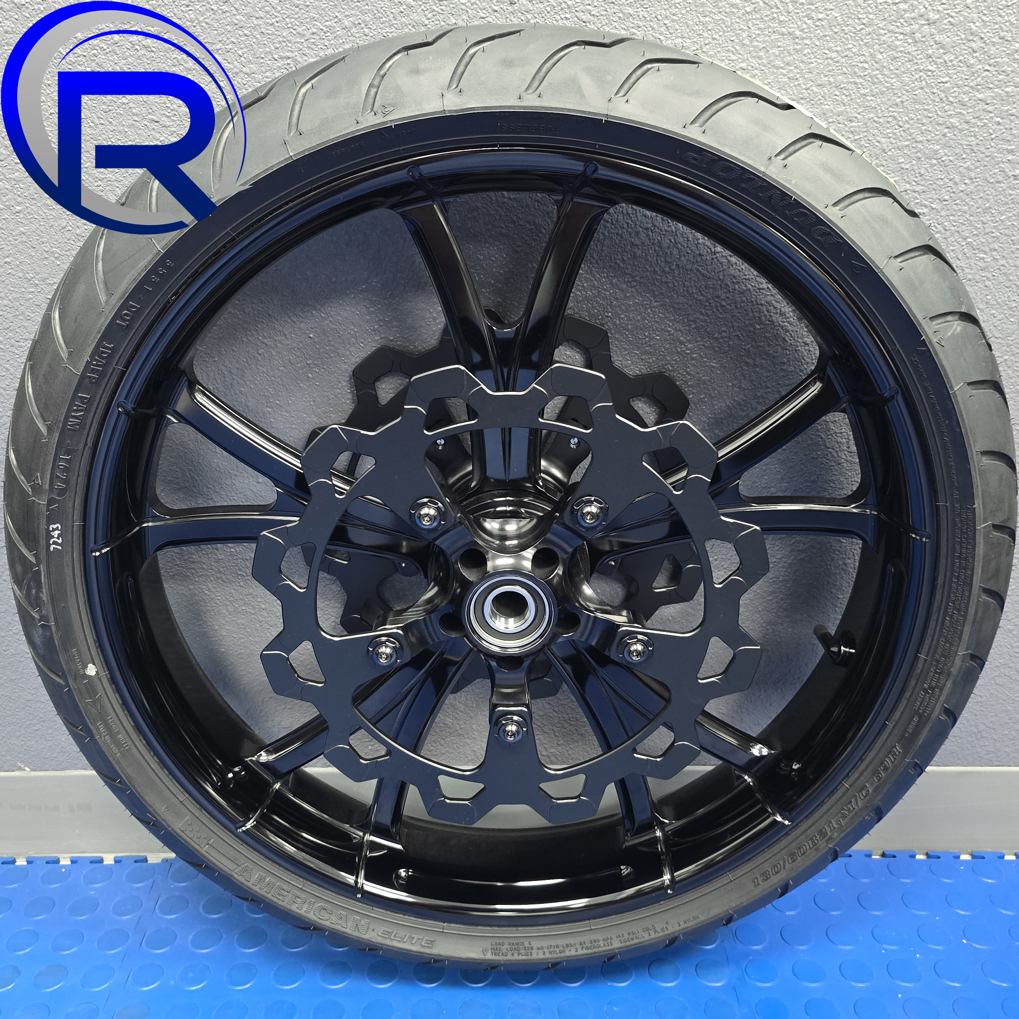 21" Titan Black Wheel Tire 13" Rotors Package 09+ Baggers HOT DEAL!