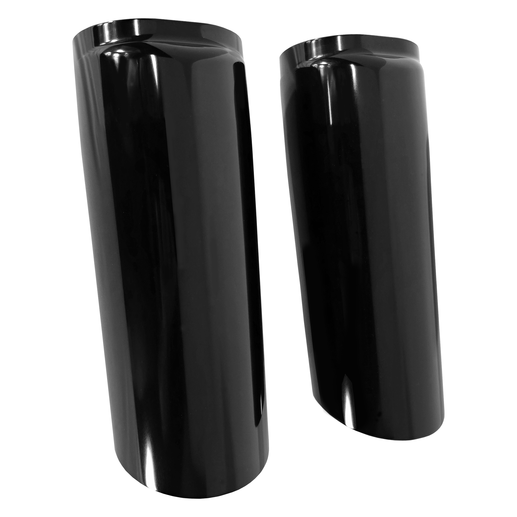 HHI Billet Fork Cans Smooth Black