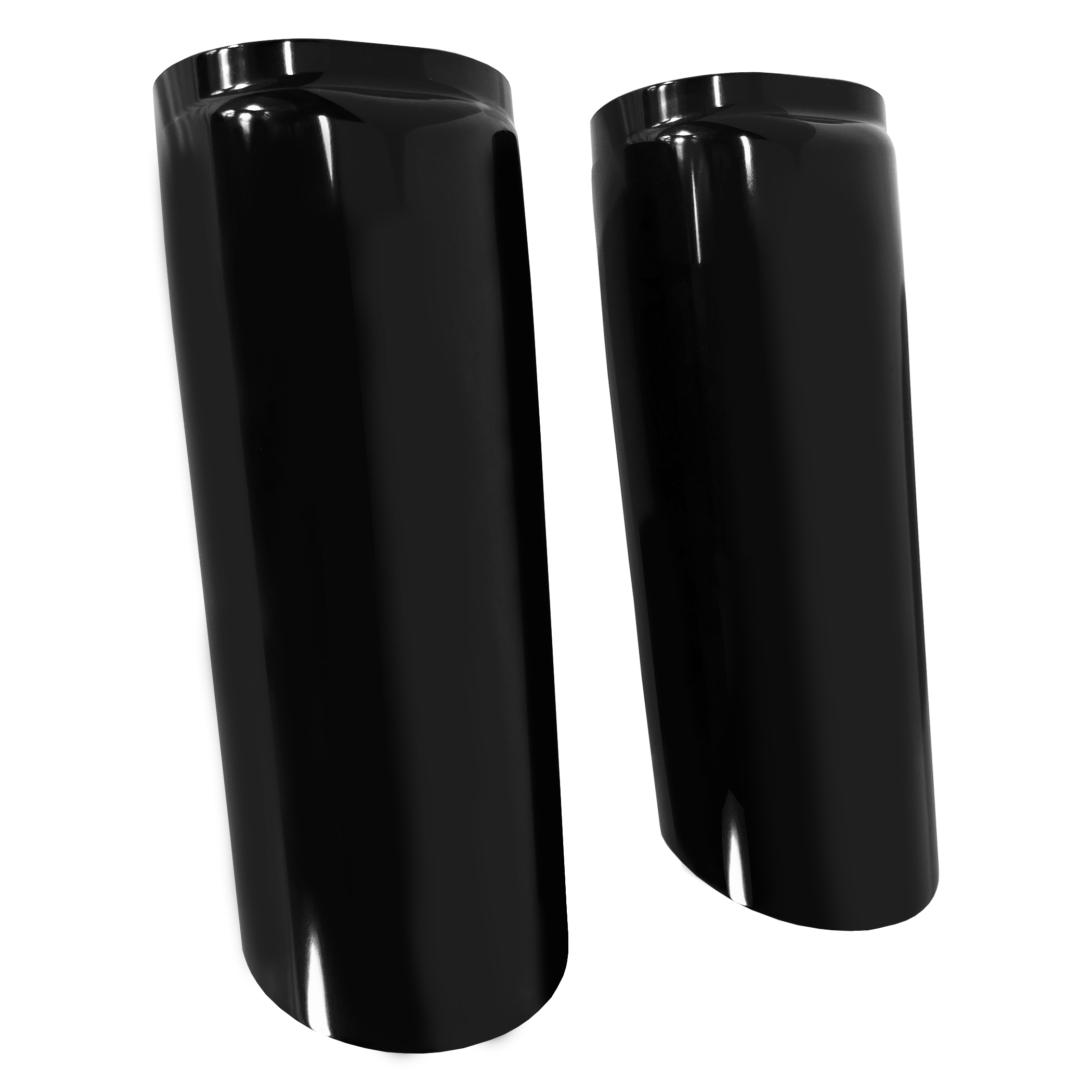 HHI Billet Fork Cans Smooth Black