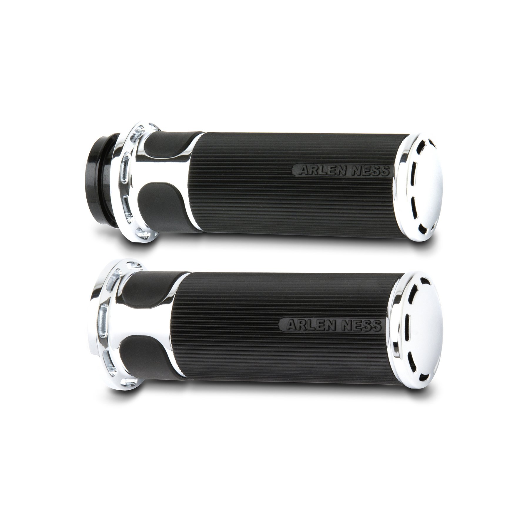 Arlen Ness Slot Track Fusion Grips Chrome