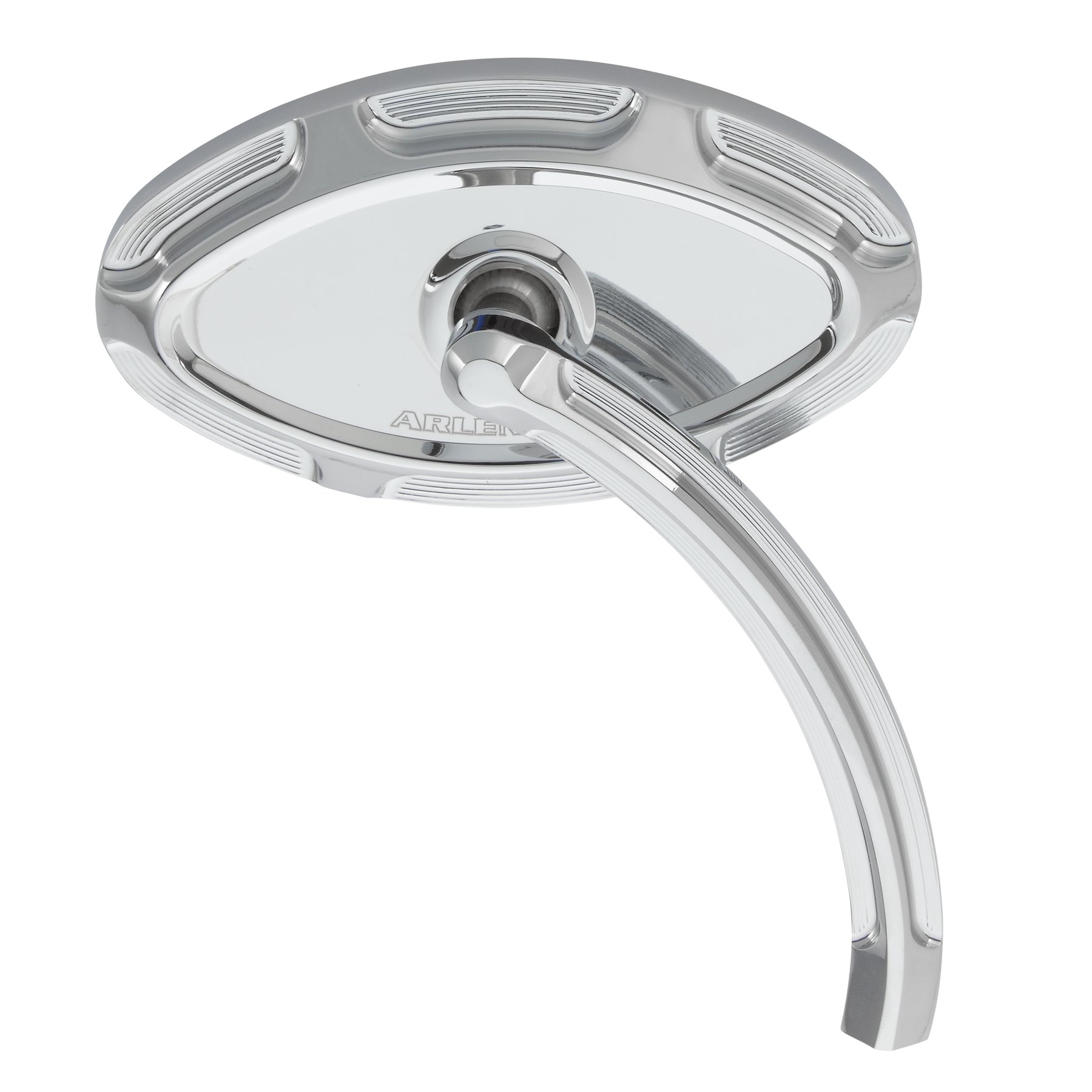 Arlen Ness Beveled Cat Eye Forged Billet Mirrors Chrome Harley