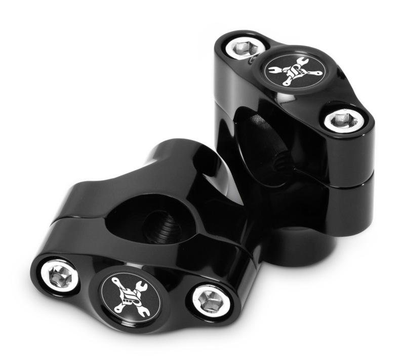 Burly Brand Hawk Riser Clamp for 1in Bar, Set - Black