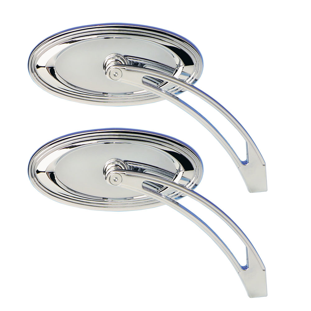 Arlen Ness Oval Stepped Mirror - Chrome