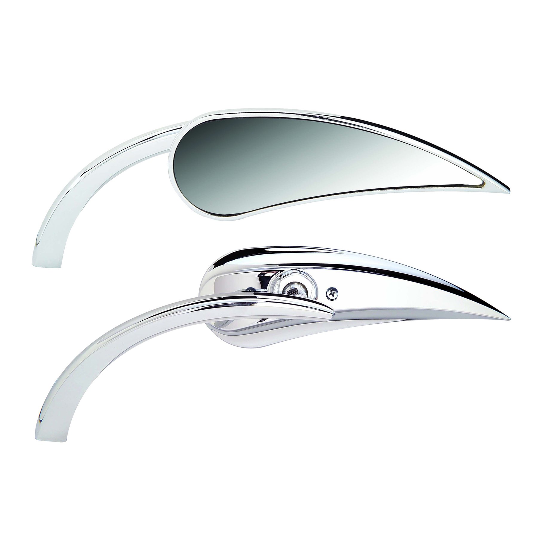 Arlen Ness Rad II Micro Mirror Chrome Harley | rotationwheels.com