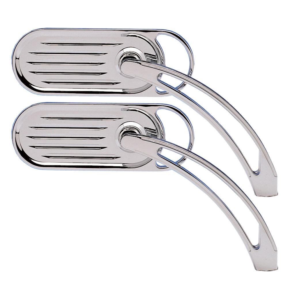 Arlen Ness ビレットウィンカー クローム 廃盤品 Arlen Ness Beveled Cat Eye Forged Billet Mirrors Chrome Harley