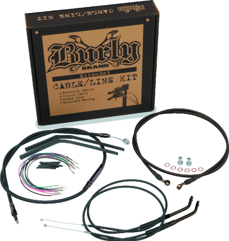 Burly Brand Control Kit 12in T-Bar - Black