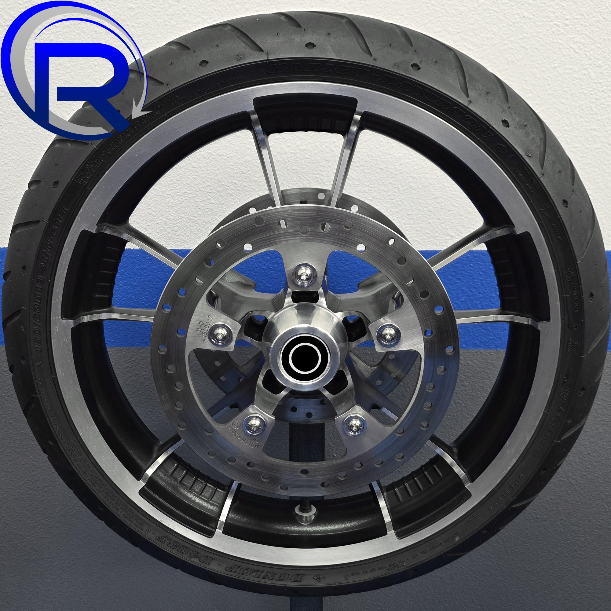 19" Harley Enforcer 2 Take-Off Wheel Rotors Tire Package 08+ Harley Bagger